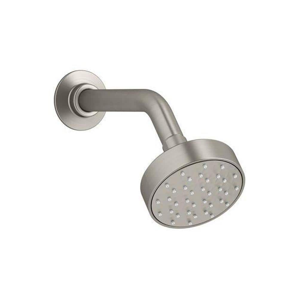 KOHLER Awaken 1Spray 3.6 in. Single Wall Mount Fixed Shower Head in Brushed Nickel K72416BN