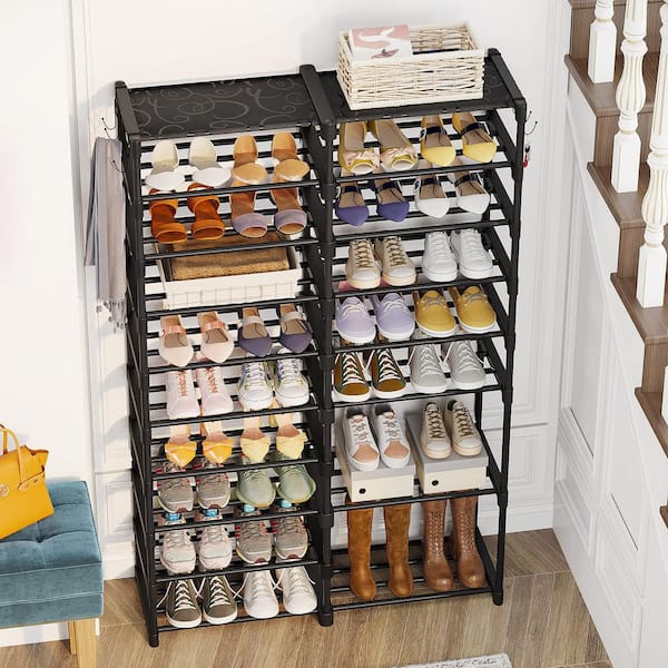 60Pair 10-Tier Shoe Rack Shoe Organizer DIY Shoe Storage Cabinet Shelf  Organizer