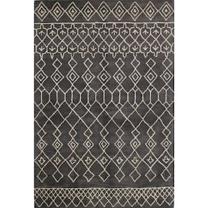 Chelsea Charcoal 10 ft. x 14 ft. (9'6" x 13'6") Moroccan Contemporary Area Rug