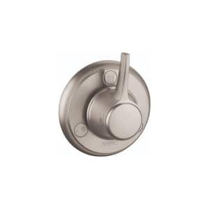 Metris C 1-Handle Trio/Quattro Diverter Valve Trim Kit in Brushed Nickel (Valve Not Included)