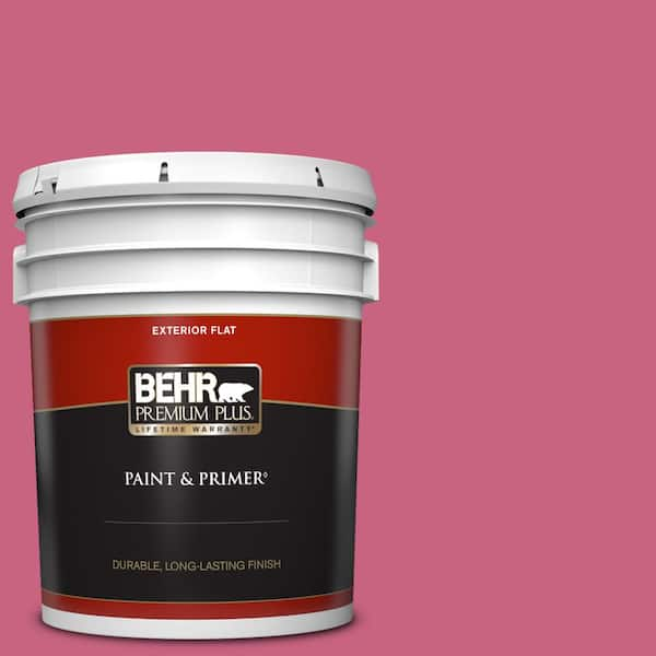 BEHR PREMIUM PLUS 5 gal. #P130-6 Ballerina Tutu Flat Exterior Paint & Primer