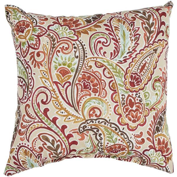 hampton bay chili paisley cushions