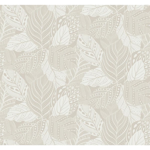 York Wallcoverings Vinca Glint Beige Matte Paper Unpasted Matte Wallpaper Matte 60.75 sq. ft