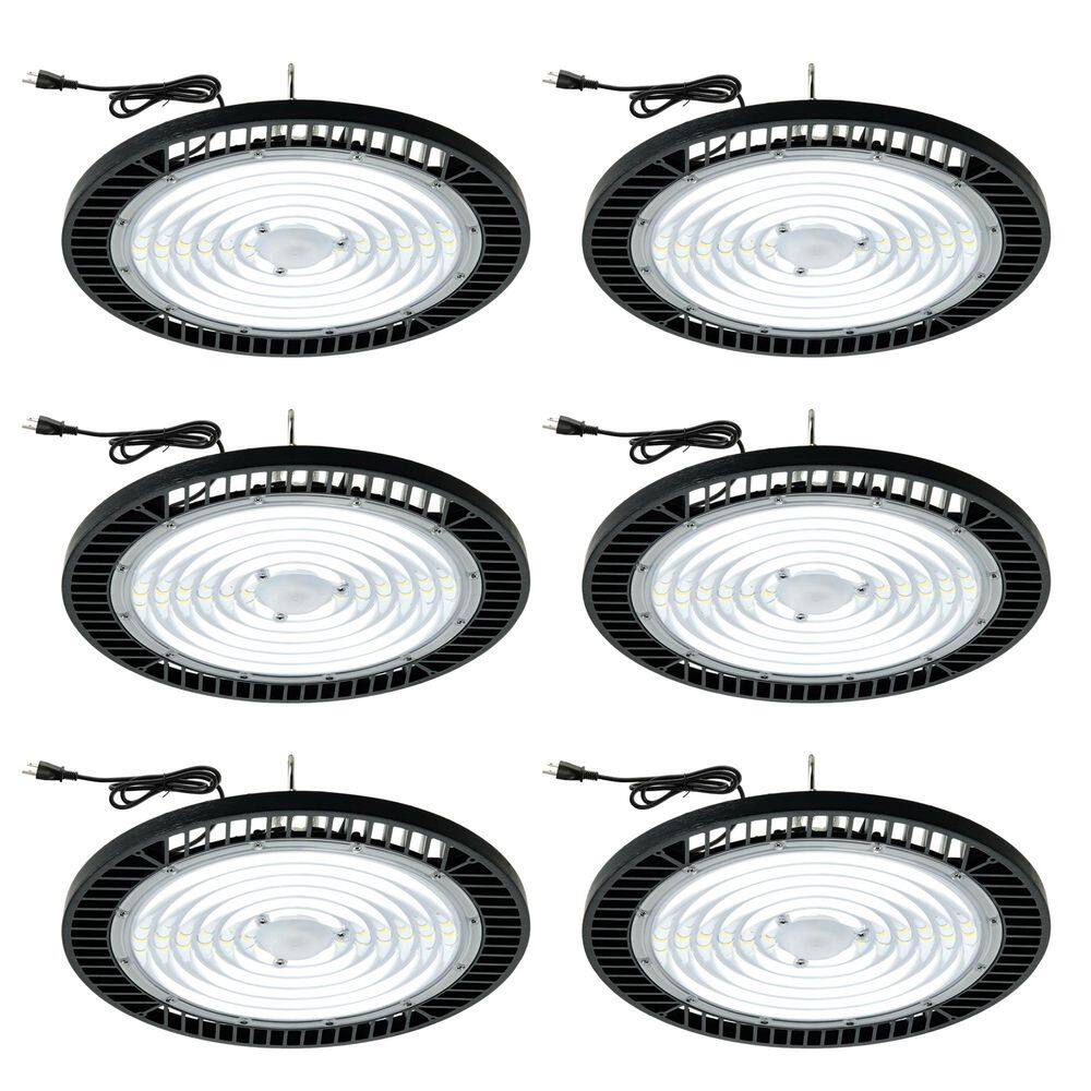240W LED High Bay Light, Flush Mount Light Dimmable, Black Finish 90° Beam Angle for Warehouse Workshop (6-pack) price history on PriceWatchPro