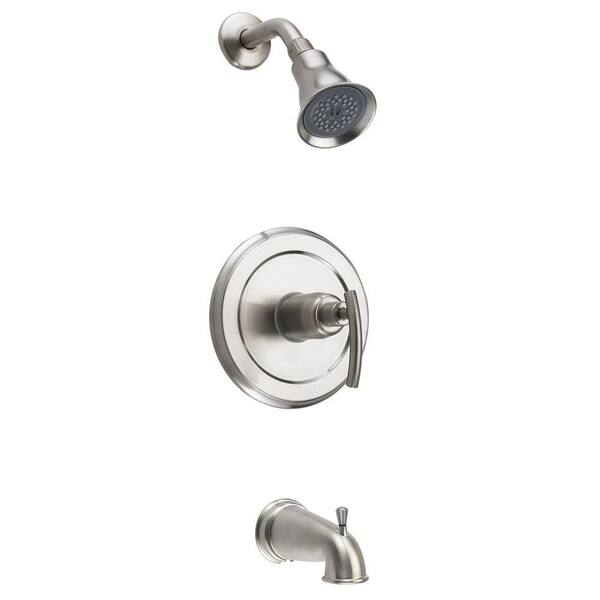 Fontaine Vincennes 1-Handle 1-Spray Tub and Shower Faucet in Brushed Nickel (Valve Included)