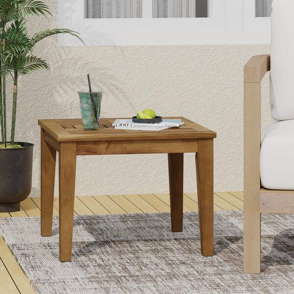 Natural Color Wood Outdoor Side Table. XT-61350.00 - The Home Depot