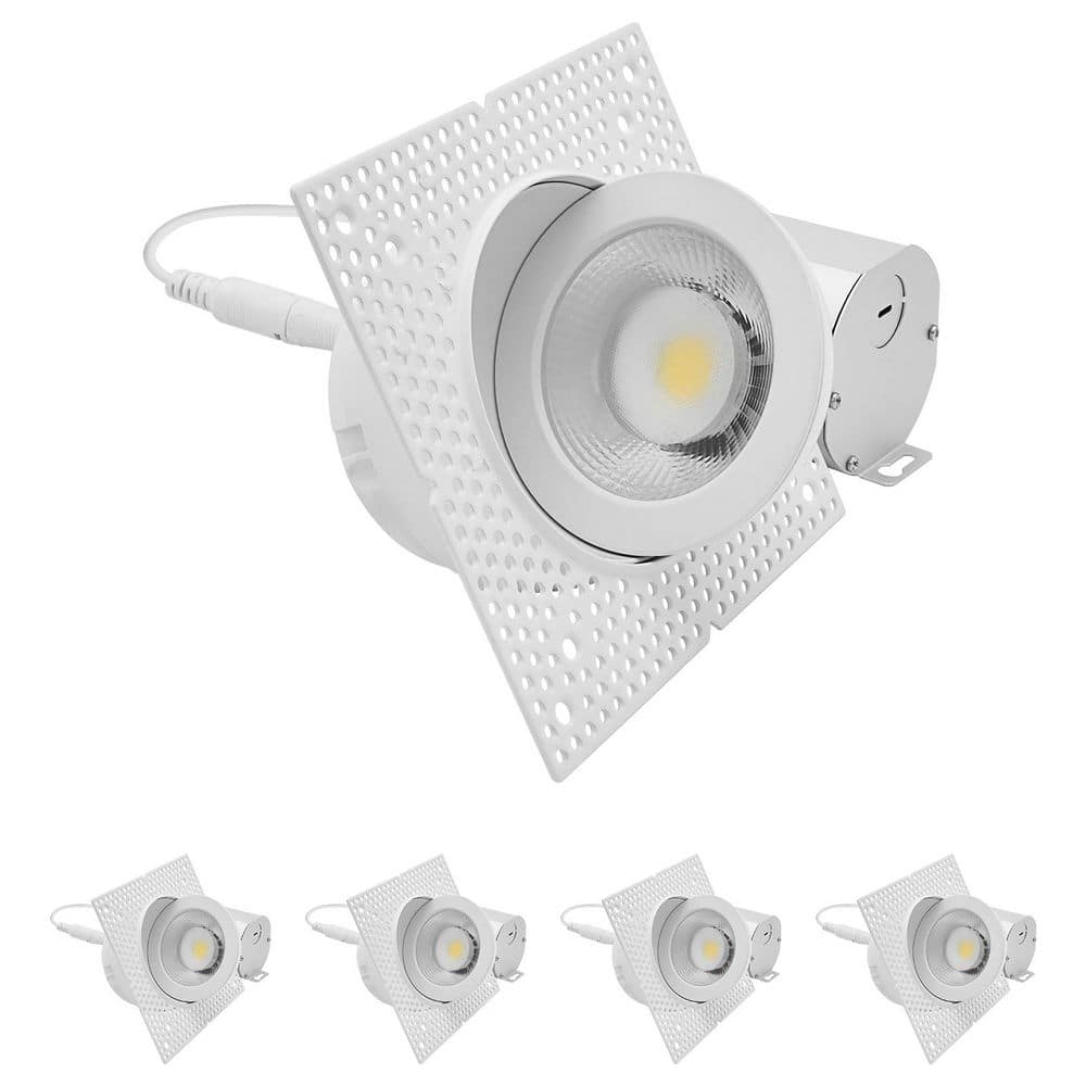 4 In. Integrated LED Gimbal Recessed Light, 20W, 2000LM, 5CCT, 38° Beam, Dual Dimmable, CRI 90, Damp & IC Rated, 4 Pack price history on PriceWatchPro