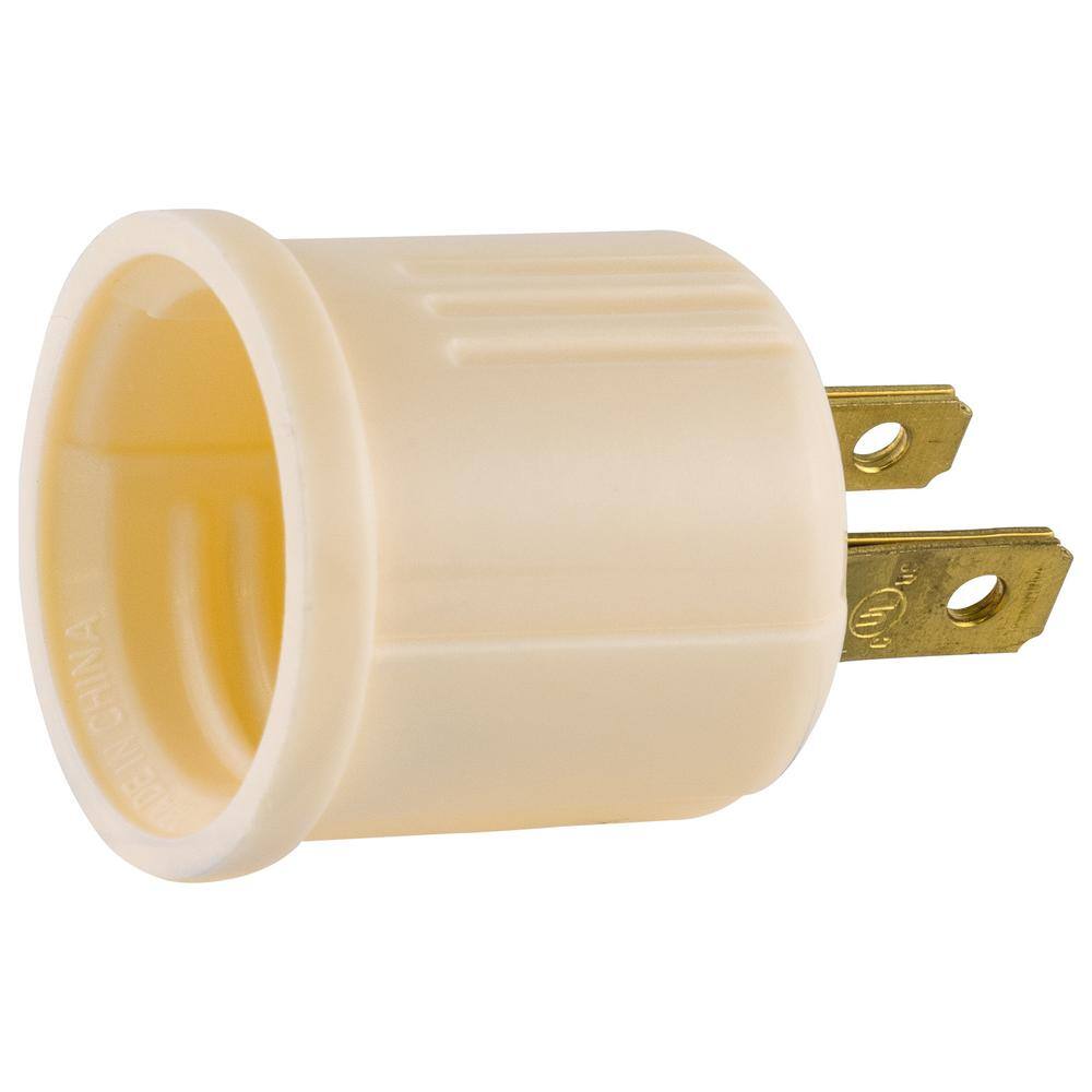 GE Polarized Socket Adapter, Ivory 54173