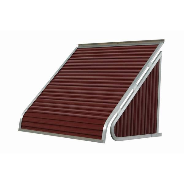 NuImage Awnings 3 ft. 3500 Series Aluminum Window Fixed Awning (28 in. H x 24 in. D) in Burgundy