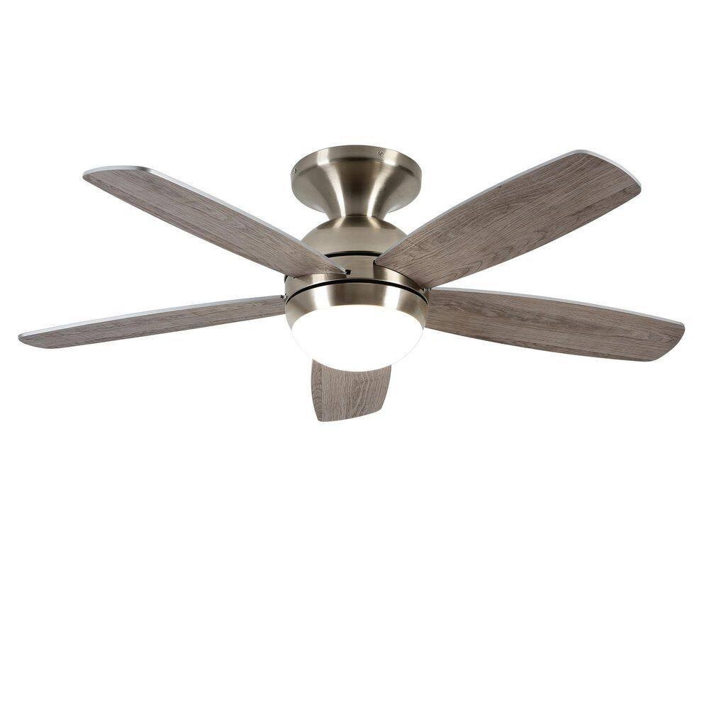52 in. Brushed Nickel Ceiling Fan with Light, Silver Plywood Blades, DC Motor, 6-Speed Remote, Reversible price history on PriceWatchPro