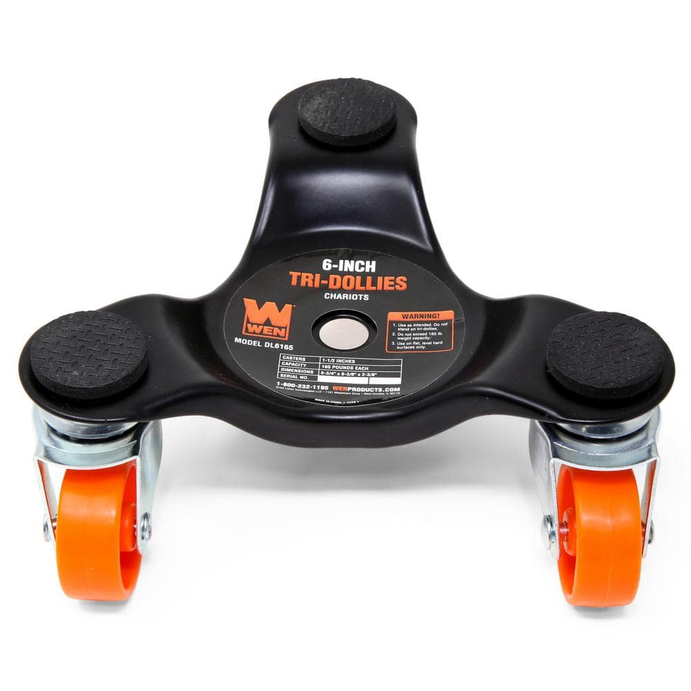 Set of 4 Solid Steel 165-Pound Capacity Easy-Move Tri-Dollies