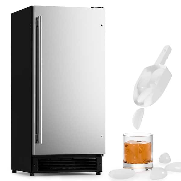 15 in. Built-In/Freestanding Ice Maker in Stainless Steel, 25 lbs./Day Crescent Ice, 22 lbs. Bin, Undercounter Ice Maker