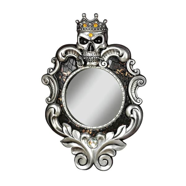 Design Toscano The Fairest 1 of All 10 in. W x 14.5 in. H Polyresin Silver Decorative Mirror