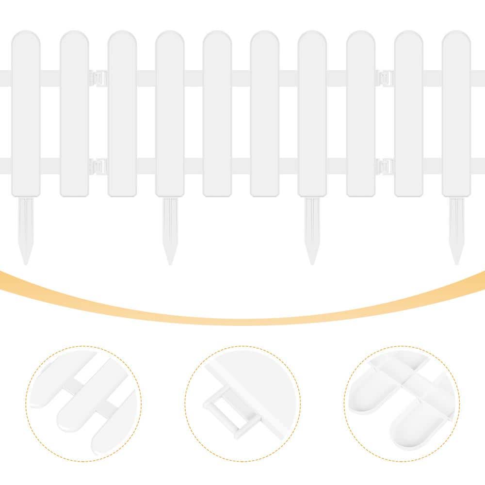 16.1 in. H x 18.3 in. W Plastic Fence, Garden Fence, Set of 24, White price history on PriceWatchPro