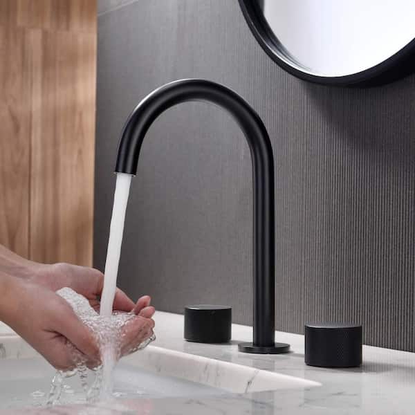 Circular X 8 in. Bathroom Sink Widespread Faucet with Drain Assembly