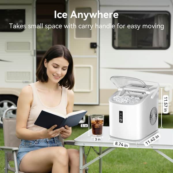 クロトン ミセスアイストン 6号 SIMZLIFE 9.6 in. 26 lb. /24H Bullet Ice Countertop Portable Ice