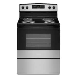 30 in. 4-Element Freestanding Electric Range in Stainless Steel