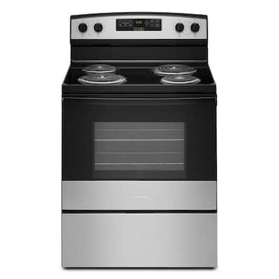 30 in. 4 Burner Element Freestanding Electric Range in Stainless Steel