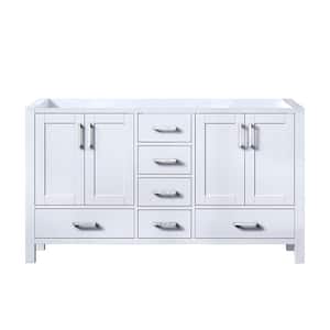 Jacques 60 in. W x 22 in. D White Double Bath Vanity without Top