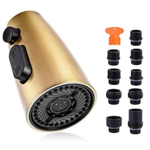 3 Functions Sprayer Pull Down Kitchen Faucet Spray Head Replacement in Gold