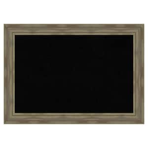 Alexandria Greywash Wood Framed Black Corkboard 42 in. x 30 in. Bulletin Board Memo Board