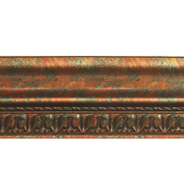 Fasade Grand Baroque 1 in. x 6 in. x 96 in. Wood Ceiling Crown Molding in Copper Fantasy