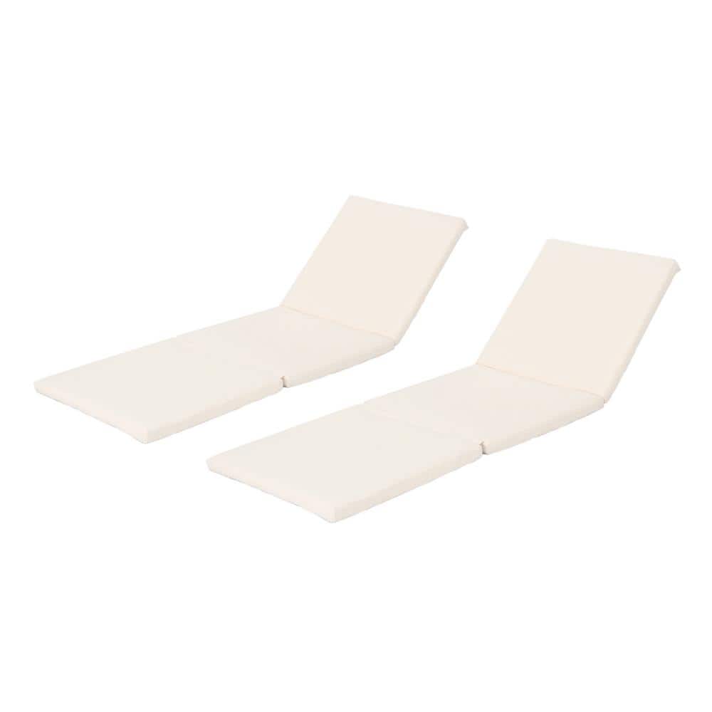Noble House Caesar Cream Outdoor Chaise Lounge Cushion (2Pack) 41439