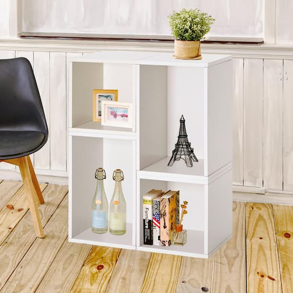 Way Basics Blox System Verona Eco zBoard Tool Free Assembly White Stackable Modular Open Bookcase