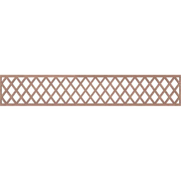 Ekena Millwork Manchester Fretwork 0.25 in. D x 46.625 in. W x 8 in. L Walnut Wood Panel Moulding