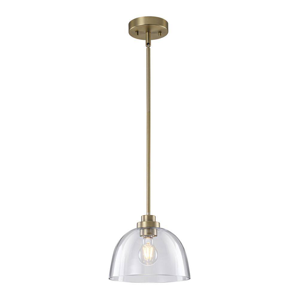 Modern Gold Clear Glass Pendant Light for Kitchen Island Dining Room Entryway Single Light Adjustable Ceiling Fixture price history on PriceWatchPro