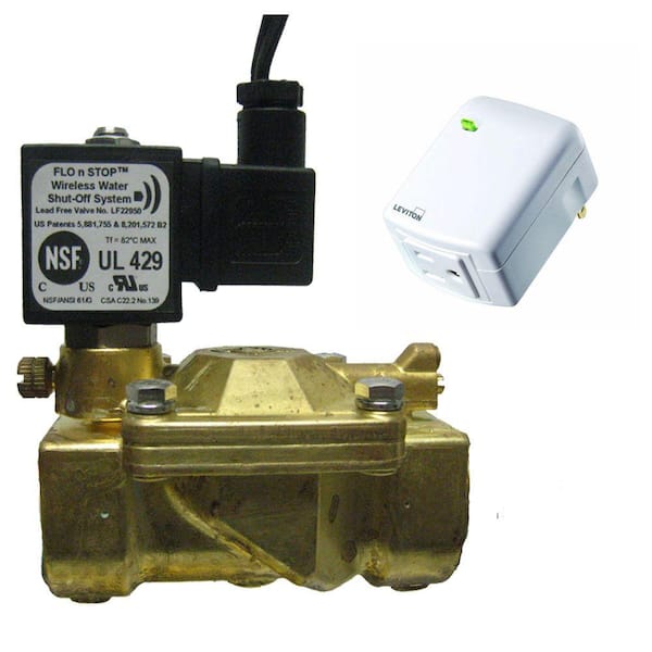 FLO-n-STOP Total Home Remote Water On/Off Certified 1 in. Brass Solenoid Valve to Use with The Wink Hub