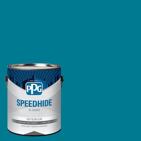 SPEEDHIDE 1 gal. PPG1235-7 Bimini Blue Satin Interior Paint