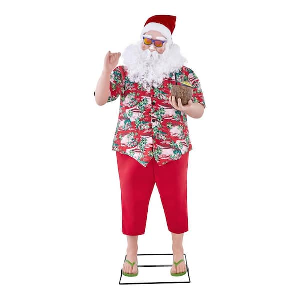 Home Accents Holiday 6 ft. Animated Beach Santa