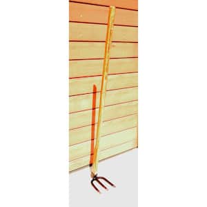 47 in. 3-Tooth Carbon Steel Hoe with Wood Handle
