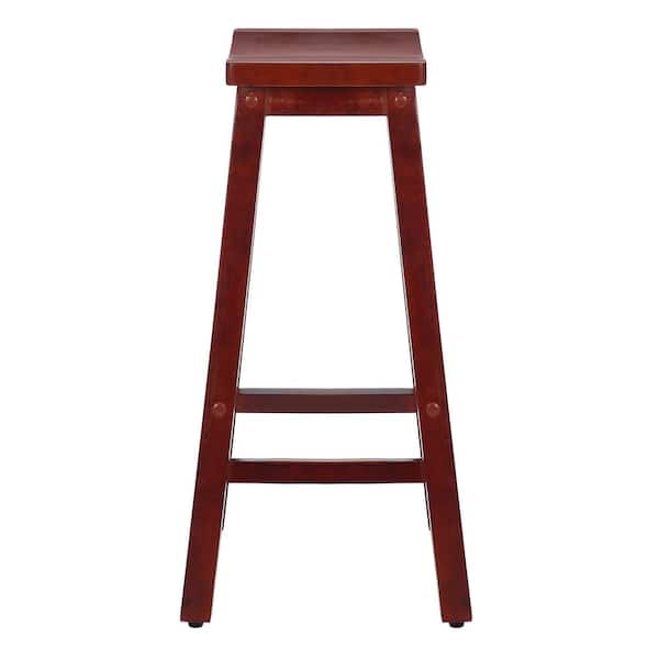 Lincoln 29 in. Cherry Solid Wood Bar Stool (Set of 2)
