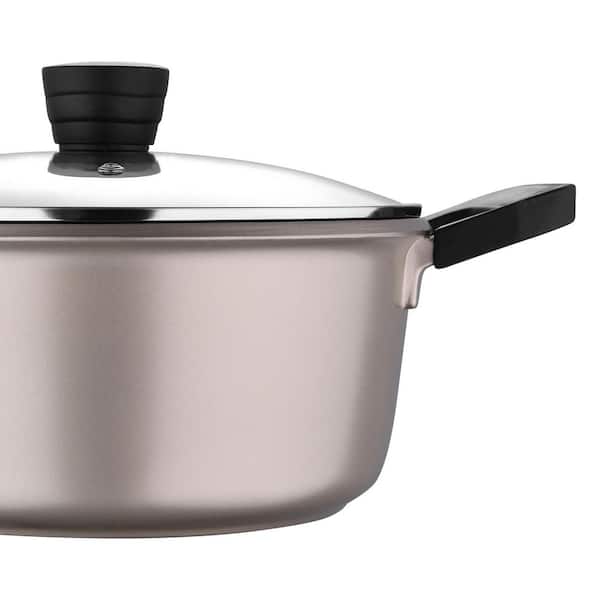 Bergner 8-Quart Dutch Oven Stainless Steel Dishwasher Safe Induction Ready  with Lid