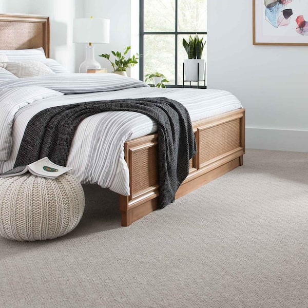 Pure - Misty Morn - Gray 38 oz. Triexta Pattern Installed Carpet