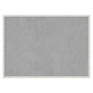 Paige White Silver 29 in. x 21 in. Magnetic Board, Memo Board