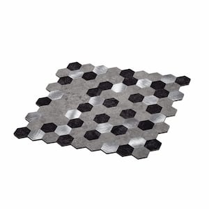 Silver Grey Mix 11.25 in. x 11.25 in. Honed Peel and Stick Backsplash Tile for Kitchen and Bathroom(8.79 sq. ft. / Case)