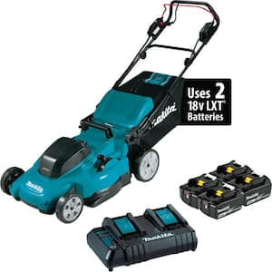 18-Volt X2 (36V) LXT Lithium-Ion Cordless 19 in. Walk Behind Self-Propelled Lawn Mower Kit w/4 batteries (5.0Ah)