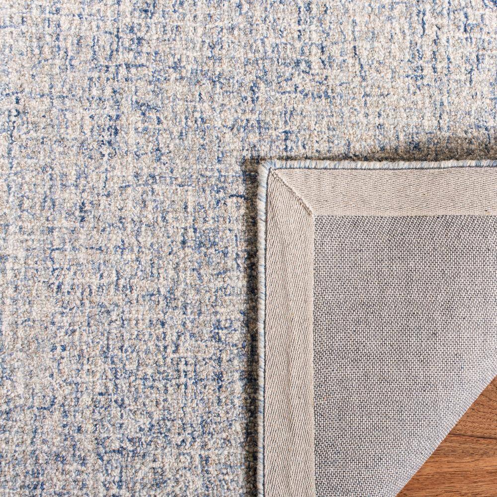 Ivory & Blue Abstract Hand-Tufted Wool Blend Area Rug 8' x 10'