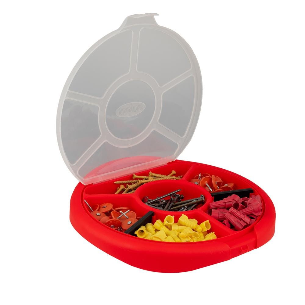 Bucket Boss Red Plastic 6-Compartment Bucket Seat Organizer