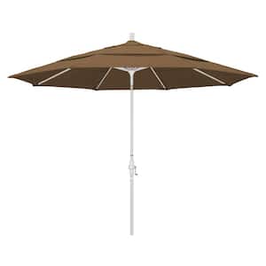 11 ft. Aluminum Collar Tilt Double Vented Patio Umbrella in Sesame Olefin