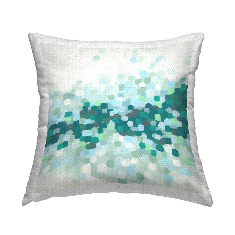 Green Speckled Shapes Outdoor Printed Throw Pillow by June Erica Vess price history on PriceWatchPro