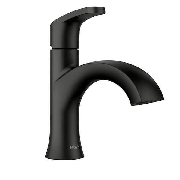 Karis Single Hole Single Handle Bathroom Faucet in Matte Black