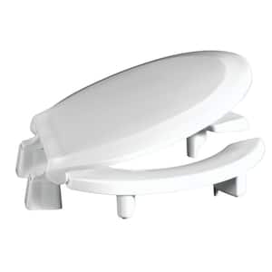 ADA Compliant 3 in. Raised Round Open Front with Cover Toilet Seat in White