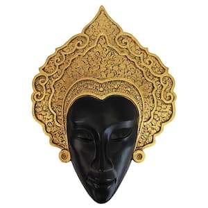 15 in. x 11 in. Thai Court Dancer Mask Wall Sculpture