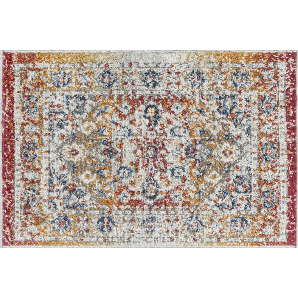 Tayse Rugs Chelsea Multi-Color 2 ft. x 3 ft. Oriental Indoor Area Rug ...