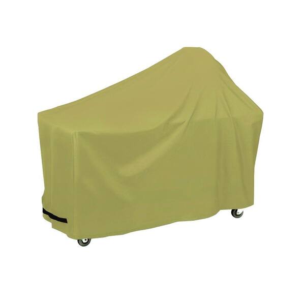 Two Dogs Designs 62 in. Round Grill/Smoker with Side Table Cover in Khaki
