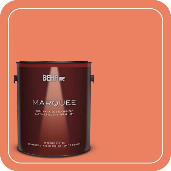 BEHR MARQUEE 1 gal. #200B-6 Mesa Sunrise Matte Interior Paint & Primer